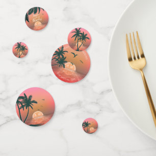 Confettis Tropical Isle Sunrise Mariage Pink ID581