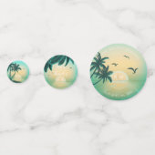 Confettis Tropical Isle Sunrise Mariage Turquoise ID581 (Devant)