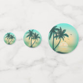 Confettis Tropical Isle Sunrise Mariage Turquoise ID581 (Derrière)