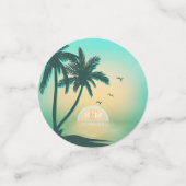 Confettis Tropical Isle Sunrise Mariage Turquoise ID581 (Petit recto)