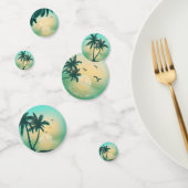 Confettis Tropical Isle Sunrise Mariage Turquoise ID581 (Groupe)