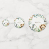 Confettis Tropical Jungle Safari Animaux Green Feuilles Part (Devant)