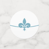 Confettis Turquoise Fleur de Lis Table Wedding shower Confet (Petit recto)