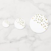 Confettis Twinkle Little Star Gold Blue Baby shower blanc (Derrière)