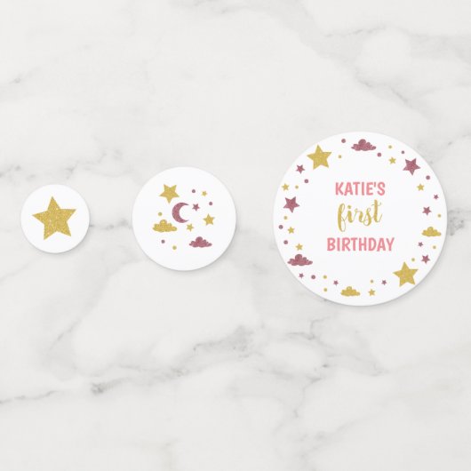 Confettis Twinkle Twinkle Little Star Premier anniversaire (Derrière)