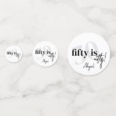 Confettis Typographie audacieuse avec Calligraphie 50ème ann (Derrière)