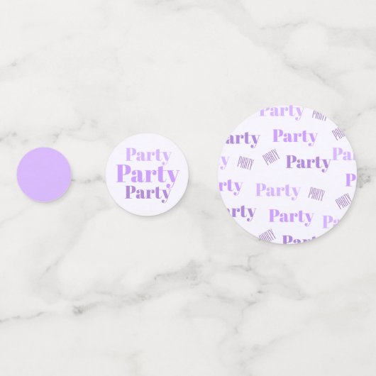 Confettis Typographie du parti Les nuances de violet (Derrière)
