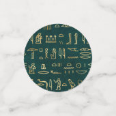 Confettis Typographie égyptienne d'or Hiéroglyphes Égypte (Petit recto)