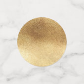 Confettis Typographie moderne noir et or 50e anniversaire (Petit recto)