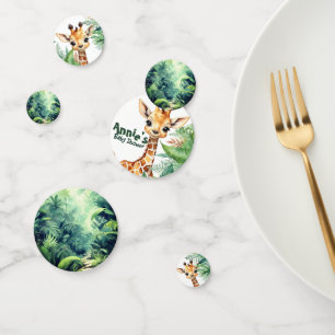 Confettis Un Baby shower Safari sauvage African Jungle Green
