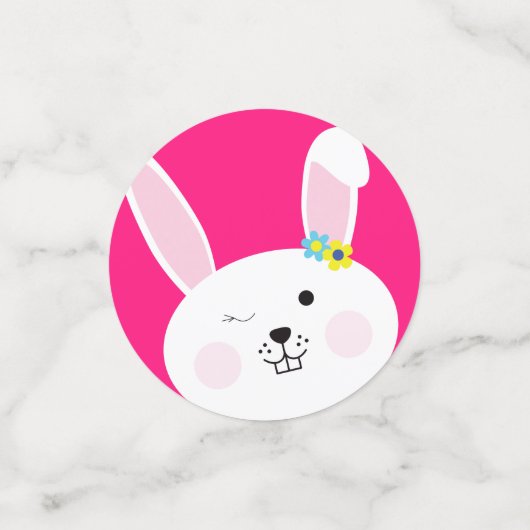 Confettis Un lapin mignon, un lapin mignon, 1er anniversaire (Petit recto)