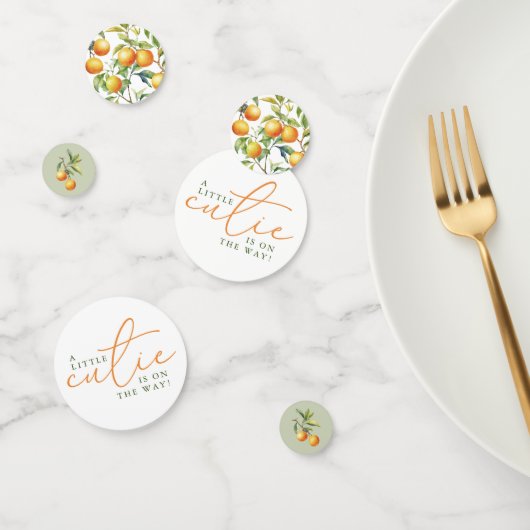 Confettis Un petit amour arrive Bébé orange Shower (Groupe)