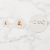 Confettis Un Petit Baby shower Citrouille Décoré (Derrière)