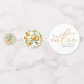 Confettis Un Petit Bout De Chou En Route Fête de Bébé Orange (Derrière)