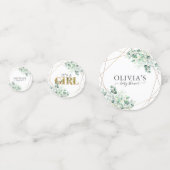 Confettis Une verdure moderne C'est un Baby shower de fille  (Devant)