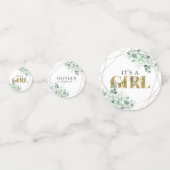 Confettis Une verdure moderne C'est un Baby shower de fille  (Derrière)