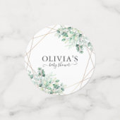 Confettis Une verdure moderne C'est un Baby shower de fille  (Petit recto)