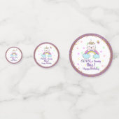 Confettis Unicorn Chat Rainbow Golden Purple 1er anniversair (Devant)