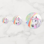 Confettis Unicorne arc-en-ciel (Devant)