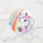 Confettis Unicorne arc-en-ciel (Petit recto)