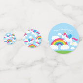 Confettis Unicorns & Rainbows Mignonne 1er anniversaire Thèm (Derrière)