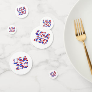 Confettis USA 250e anniversaire 1776-2026 Patriotique Améric