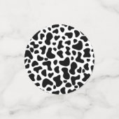 Confettis Vache noire et blanche Imprimer Anniversaire (Petit recto)