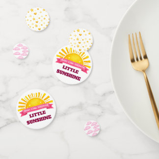 Confettis Vaisselle pour Baby Shower Pink Gold