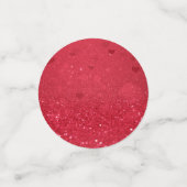 Confettis Valentine's Day Red Paper Parties scintillant de c (Petit recto)