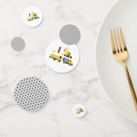 Confettis Véhicule de construction moderne fête d'anniversai (Groupe)