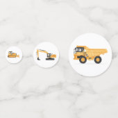 Confettis Véhicules de construction anniversaire {arty (Devant)