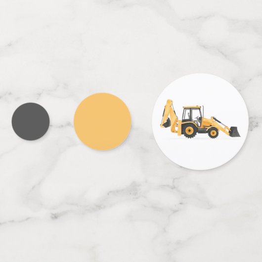 Confettis Véhicules de construction anniversaire {arty (Derrière)