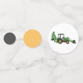 Confettis Véhicules de construction fête d'anniversaire (Derrière)