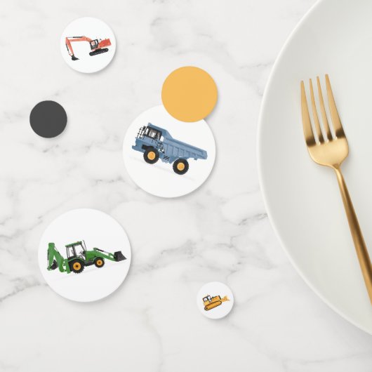 Confettis Véhicules de construction fête d'anniversaire (Groupe)