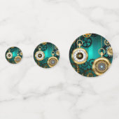 Confettis Veille bijoux Steampunk sur un Arrière - plan vert (Devant)