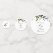 Confettis Verdure, Eucalyptus Feuilles, Boho, Baby shower (Devant)