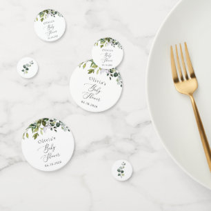Confettis Verdure, Eucalyptus Feuilles, Boho, Baby shower