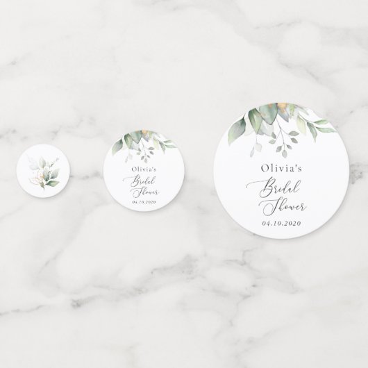 Confettis Verdure, Eucalyptus Feuilles, Boho, Fête des marié (Derrière)