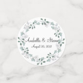 Confettis Verdure mariage Foliage Feuille Wreath Botanique (Petit recto)