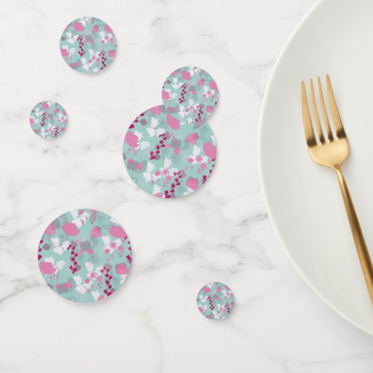 Confettis vert floral (Groupe)