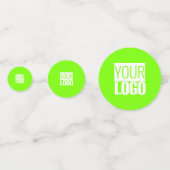 Confettis vert fluorescent - ajoutez votre logo (Devant)