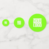 Confettis vert fluorescent - ajoutez votre logo (Derrière)