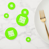 Confettis vert fluorescent - ajoutez votre logo (Groupe)