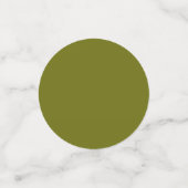 Confettis Vert olive de couleur solide (Petit recto)