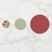 Confettis Vert sauge rustique et floral automne rouge Bourgo (Devant)