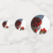 Confettis Vie morte esthétique avec cerises mûres sur blanc (Devant)