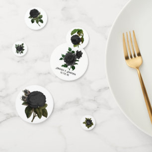 Confettis Vintage gothique noir Rose