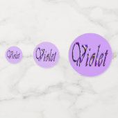 Confettis Violet Floral Violet, (Derrière)