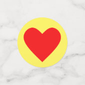 Confettis Visages Joyeux modernes en bleu clair et jaune (Petit recto)