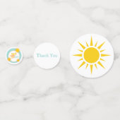 Confettis Voici le baby shower rétro Son (Derrière)